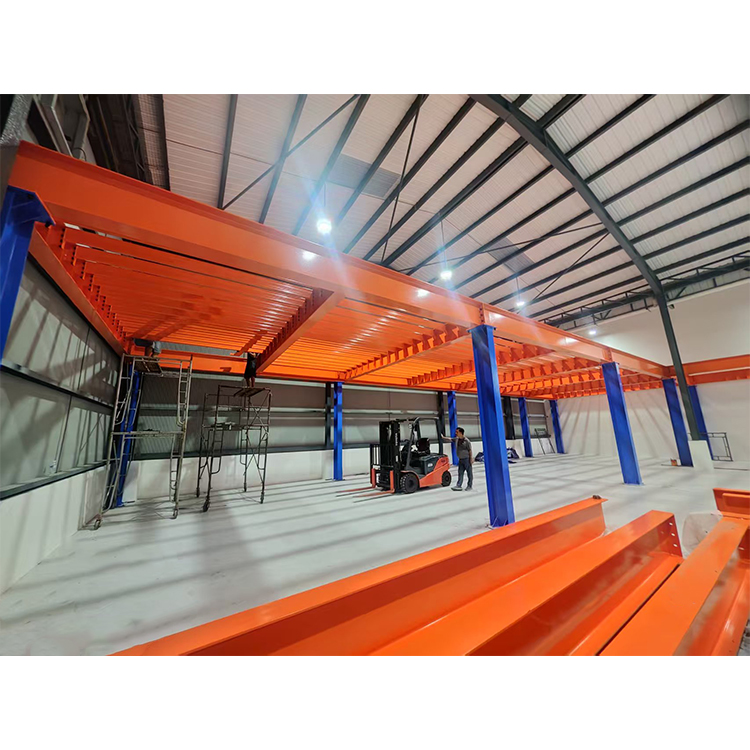 Custom Q235b Metal Mezzanine Floor Attic Loft Shelf Steel Platforms Warehouse Office Heavy Duty Mezzanine Floor Racking System