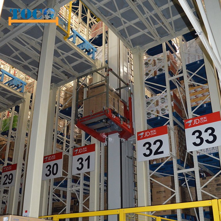 Warehouse Asrs Automatic Storage Racking System with Stacker Crane