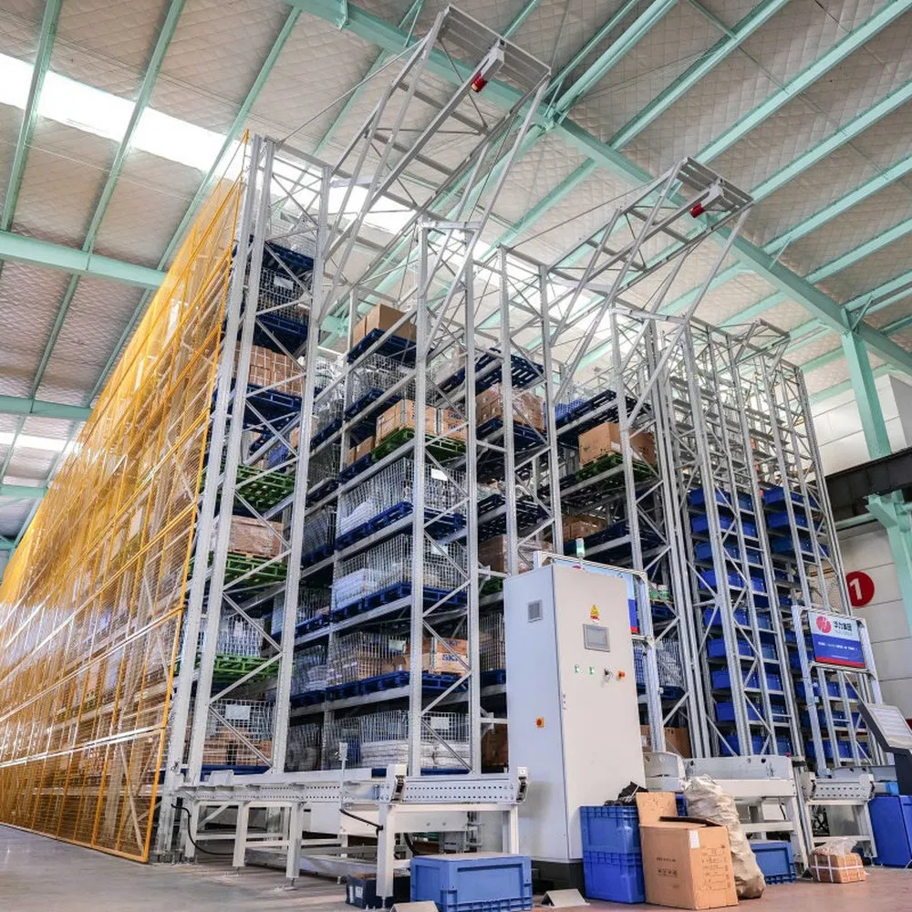 Robust Long Span Steel Racking Asrs System for High Value Components Warehouse
