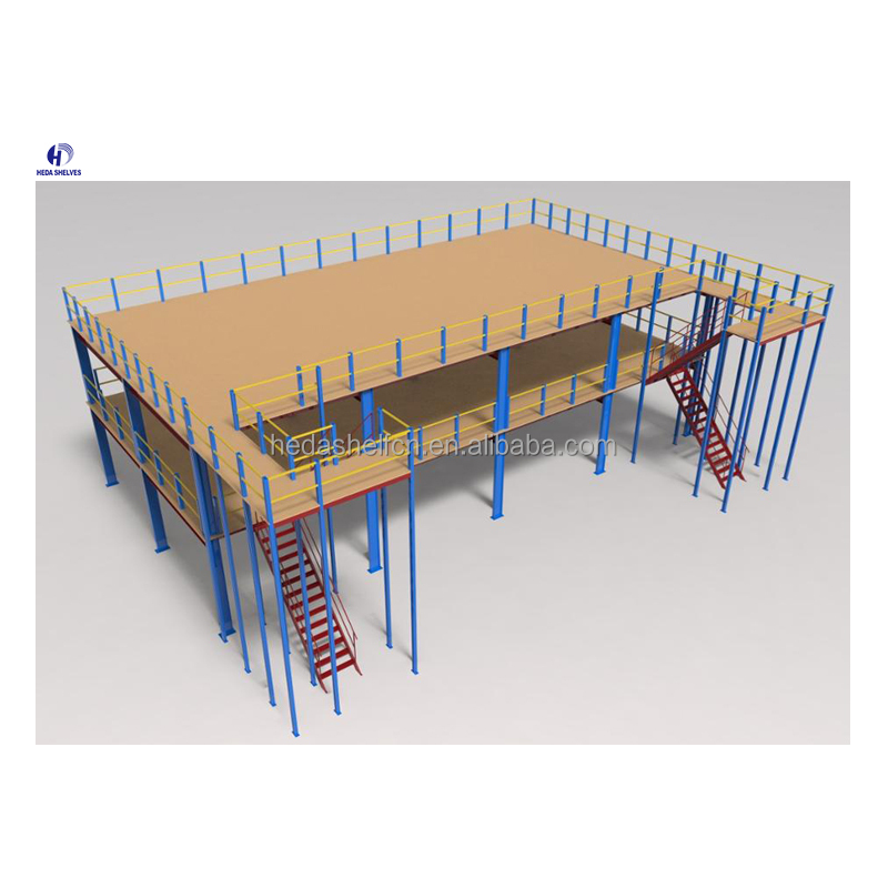 Free Design Industrial Steel Platform Warehouse Multi-Tier Racking Support Mezzanine Floor