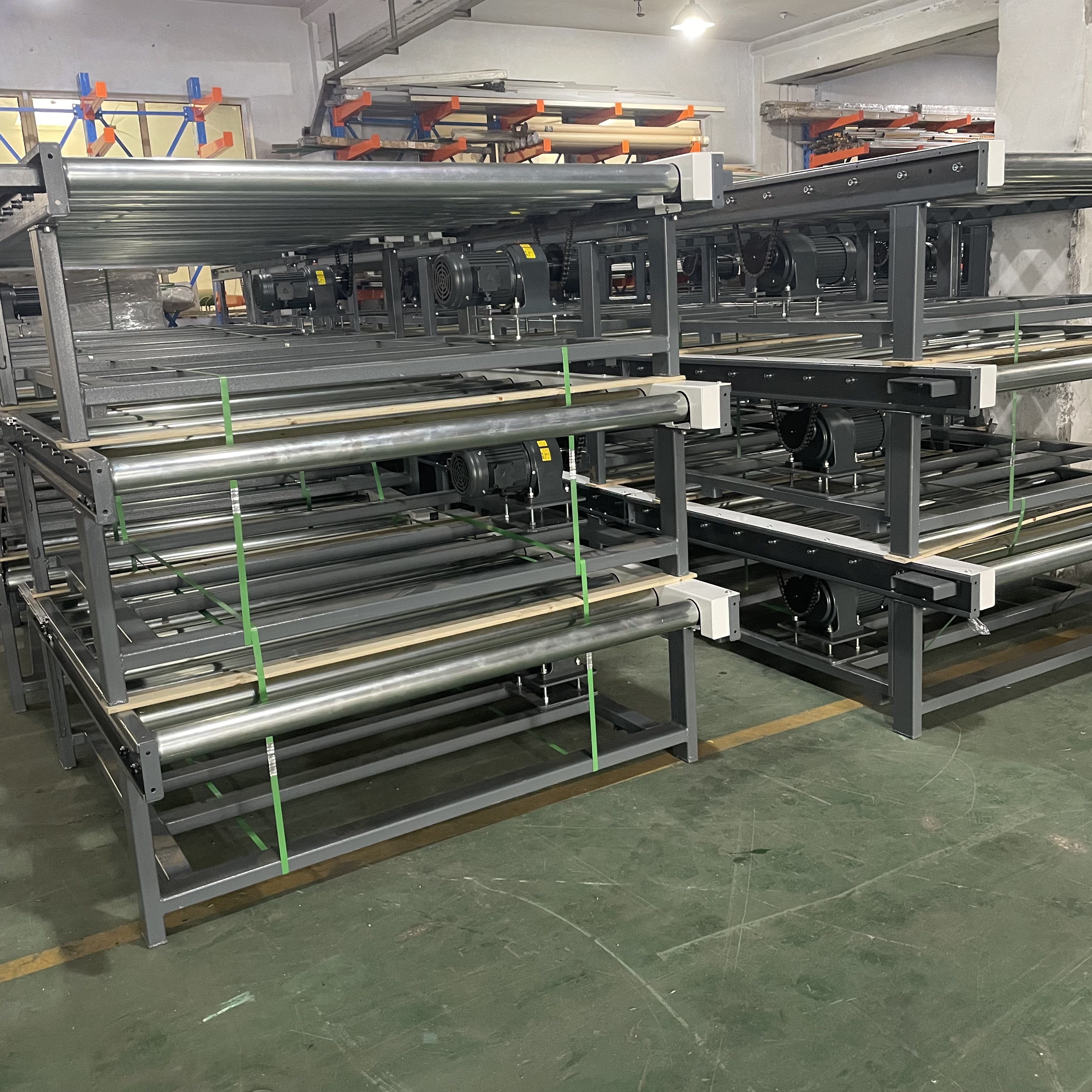 Customized Powered Motorized Roller Conveyor Double Pallet Conveyor for Automated Storage and Retrieval Systems AS/RS