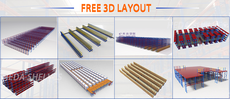 Free Design Industrial Steel Platform Warehouse Multi-Tier Racking Support Mezzanine Floor