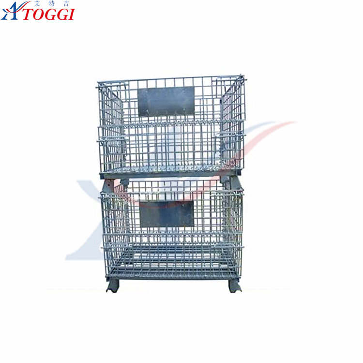 Foldable Euro Wire Mesh Storage Cage Pallet Basket