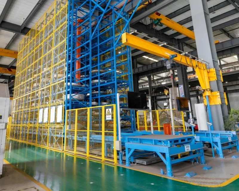 Robust Long Span Steel Racking Asrs System for High Value Components Warehouse