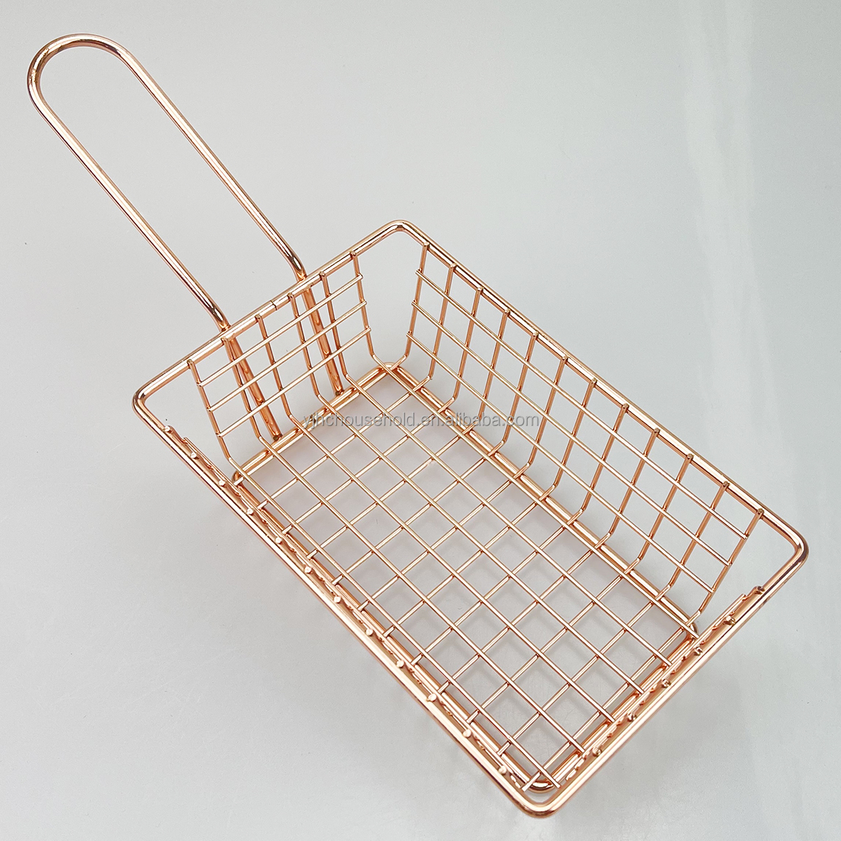 Chip Serving Basket Wire Mesh French Fries Holders Basket Snack Appetizer Platters Metal Food Display Containers