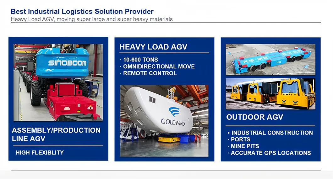 14 Ton Heavy Duty Agv Transfer Cart Backpack Agv Automated Guided Vehicle System