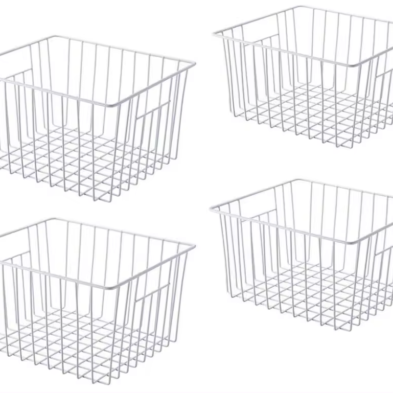Manufacturer Custom Food Grade Basket Stainless Rectangle Wire Mesh Storage Basket