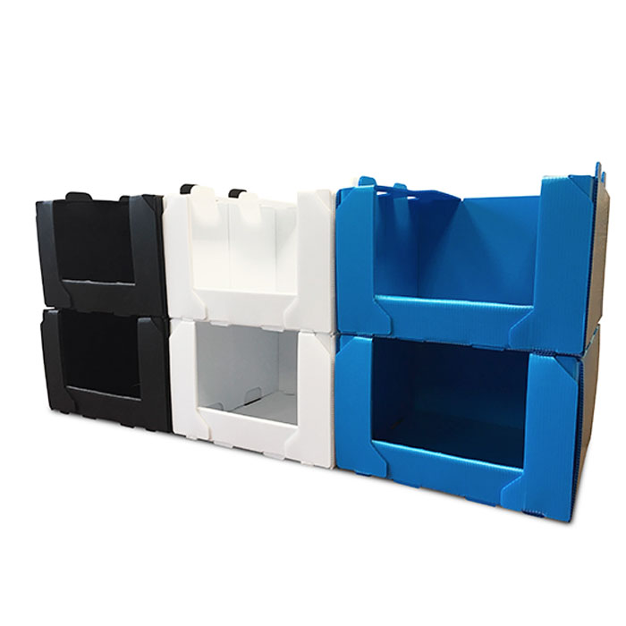 Heavy Duty Reusable Corrugated Corflute Plastic Warehouse Shelf Storage Boxes