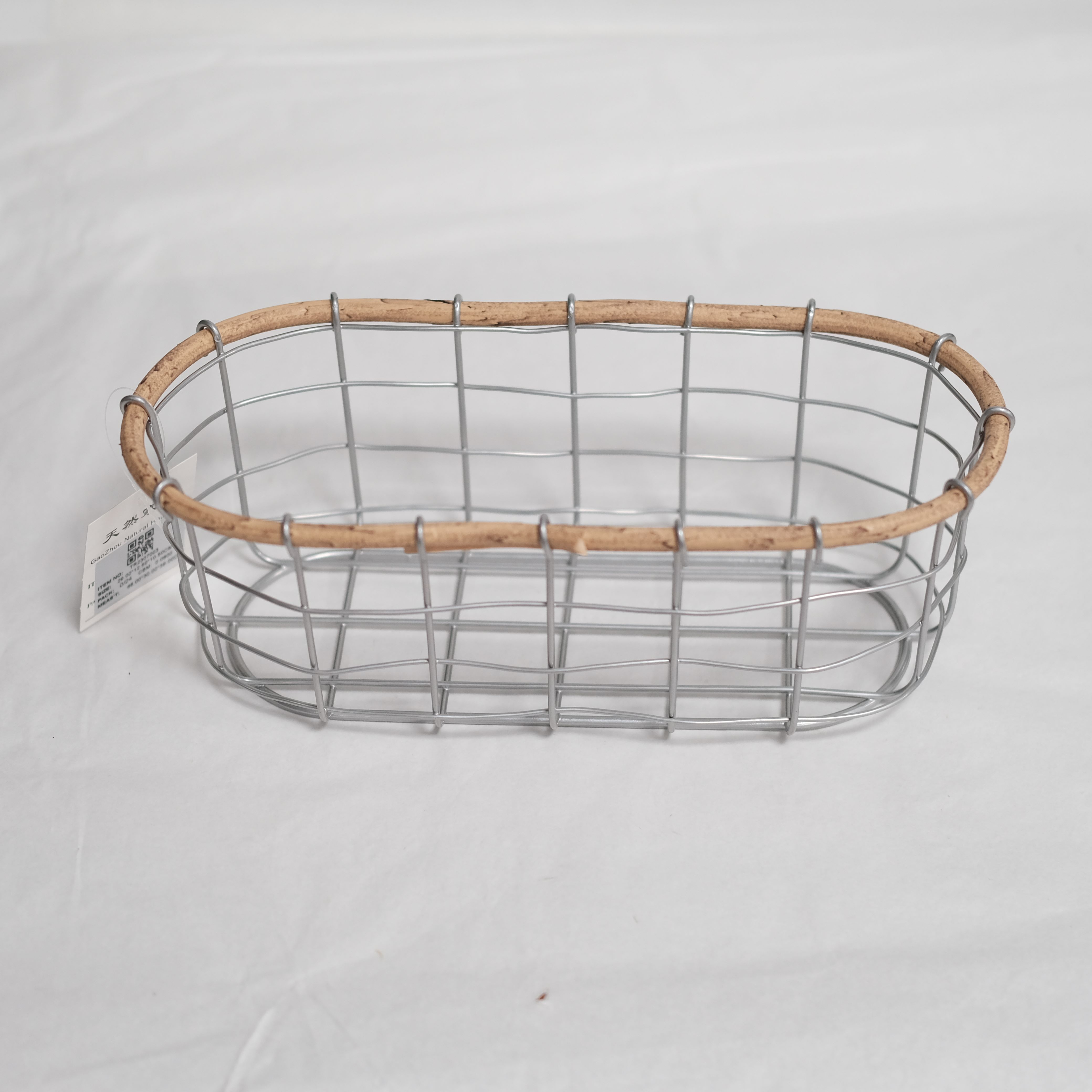 Customized Size Metal Wire Basket Durable Plastic Woven Folding Mesh Black Yellow Colors Home Kitchen Bathroom Household Cartons
