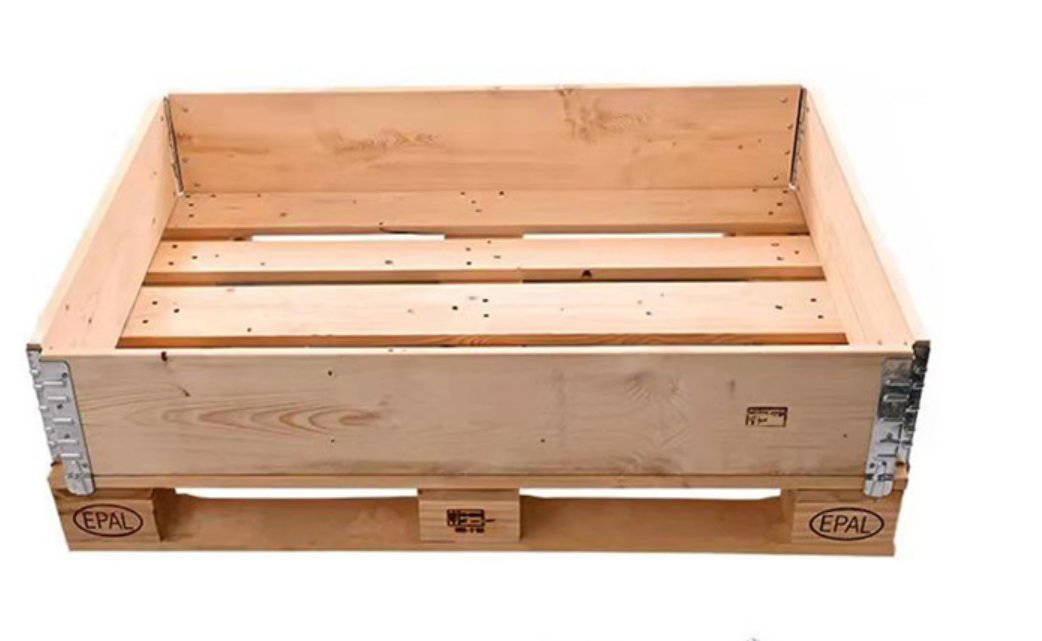 Customized Dimension Foldable Wooden Box with Pallet Collars