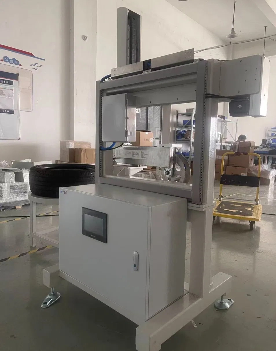 Customized Heavy Duty Inline Tire Labeling System for Industrial Rubber Product Sifting