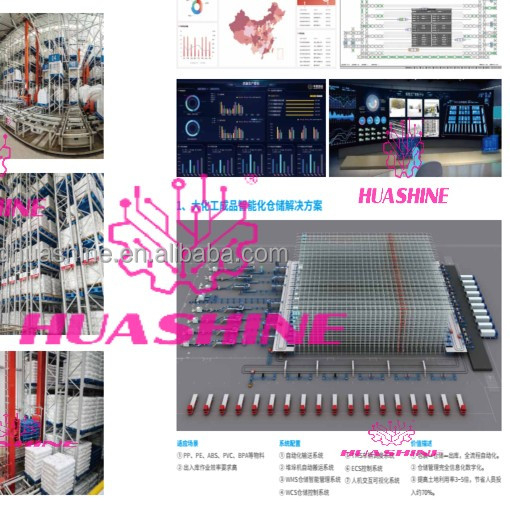 ASRS Widely Used at "SMART FACTORY" WITH SOFTWARE SCADA/LES/MES/WMS/WCS/LTCS/iMES at 4.0 INDUSTRY HUASHINE INTELLIGENT