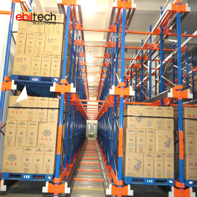 Ebiltech Economic Radio Shuttle Pallet Rack System for High Density Storage Warehouse