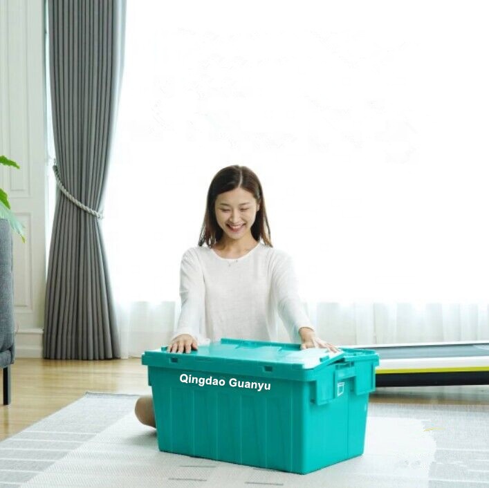 Large Logistic Packaging Stackable Nesting Plastic Crates Turnover Boxes Storage Ecommerce Tote