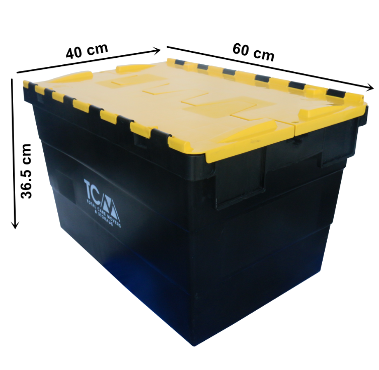 Attached lid crate 60x40x36.5 cm