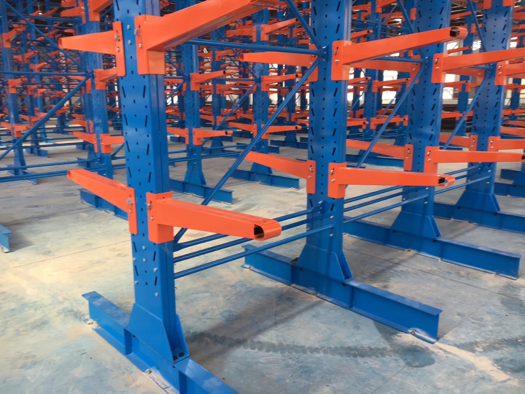 Customized Warehouse Storage Shelf Racking System Cantilever Rack with Adjustable Arm Lengths