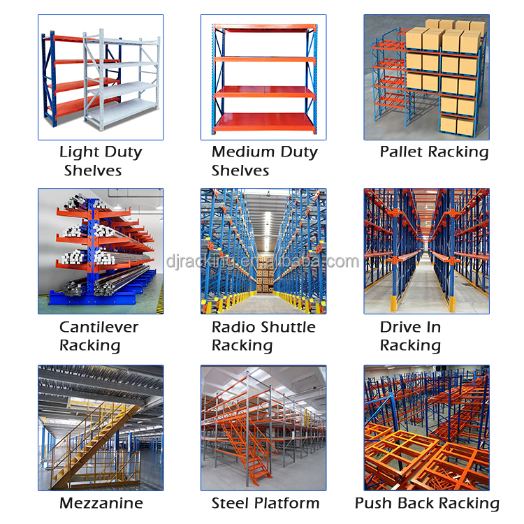 DJ Factory Customized Steel Heavy Duty Warehouse Multi-level Storage Office Platform Mezzanine Floor Rack System
