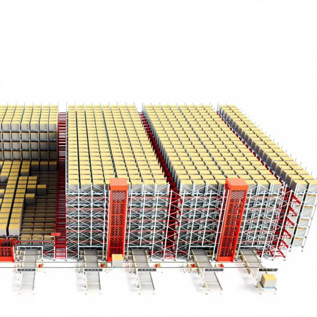 Warehouse Heavy Duty Automatic Radio Shuttle Pallet Rack Fully Intelligent Four Way Shuttle ASRS with WCS WMS