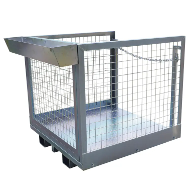 Durable Custom Stainless Wire Mesh Basket Storage Roll Container Pallet Cage OEM Forklift Attachments 1200x600x800mm Electric Detail