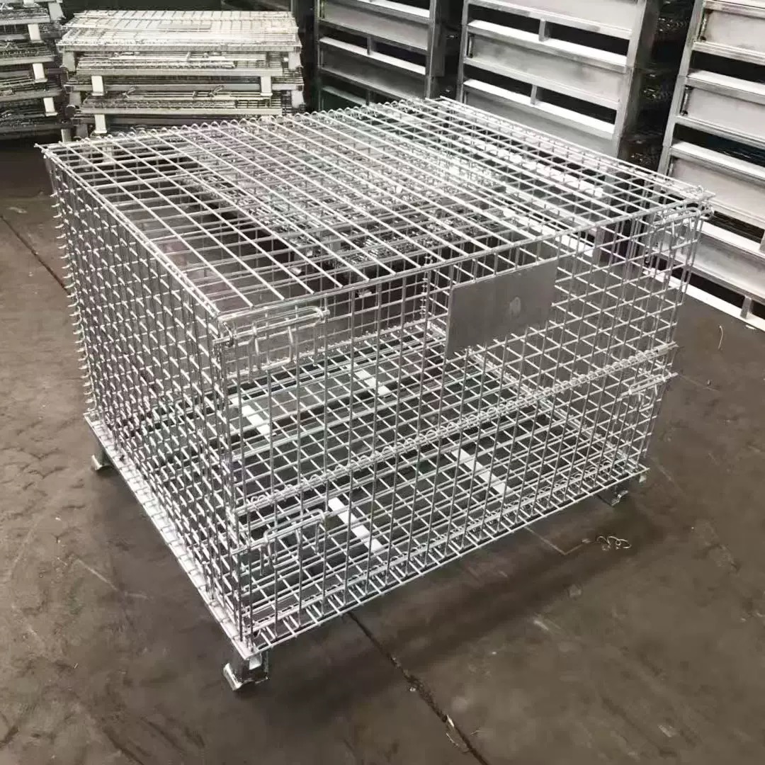 Wire mesh container metal storage cage