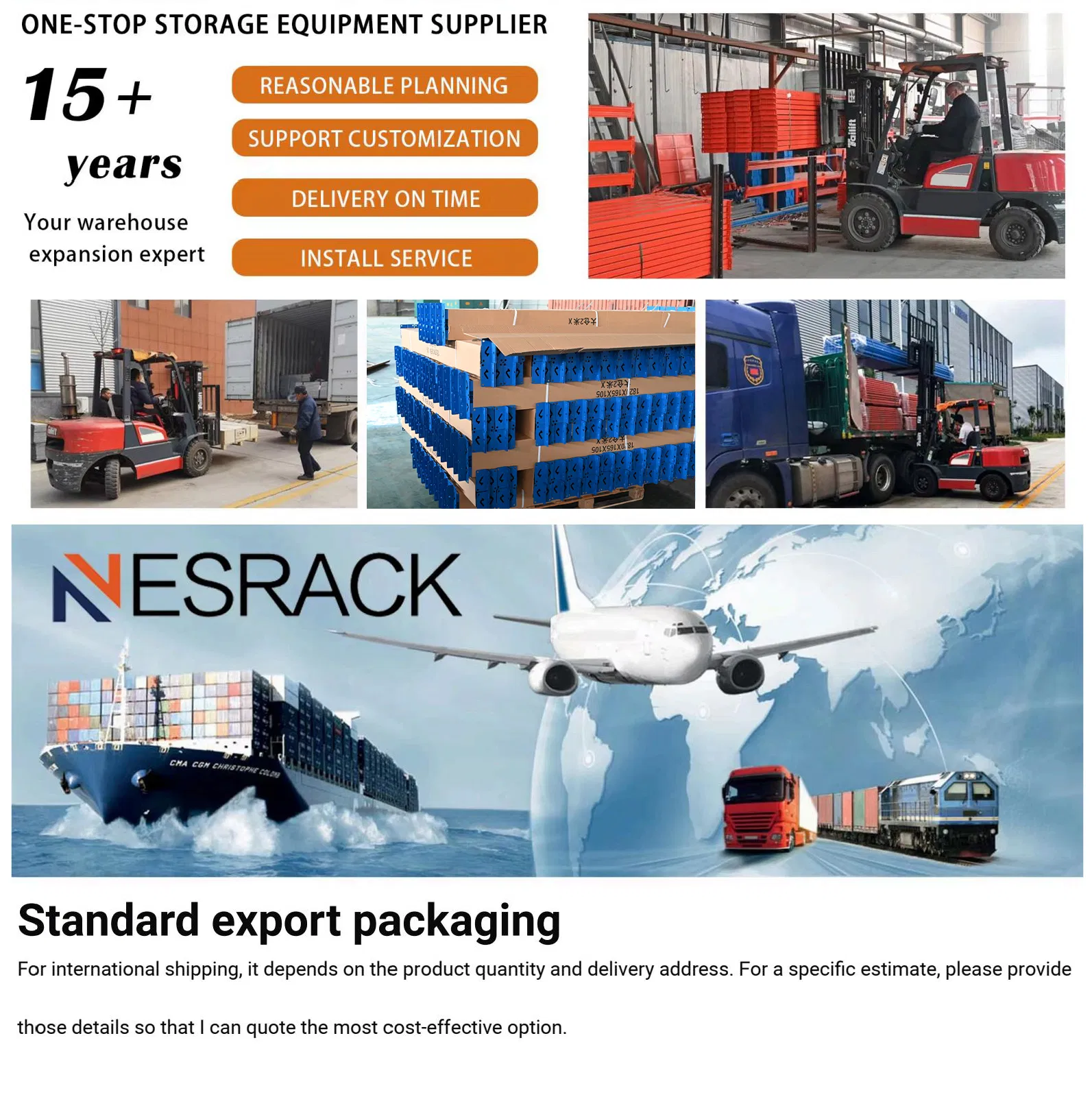 Heavy Duty Pallet Racks Export Standard Packaging