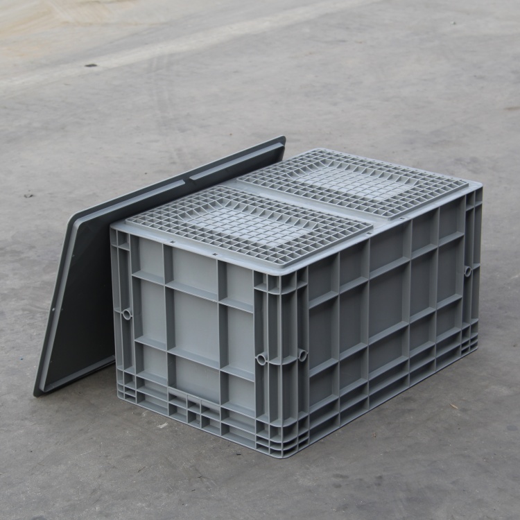 High-quality Heavy Duty Turnover Box Storage Crates Nestable Plastic Moving Boxes Stackable Tote Bin