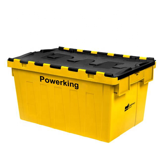 Large Logistic Packaging Stackable Nesting Plastic Crates Turnover Boxes Storage Ecommerce Tote