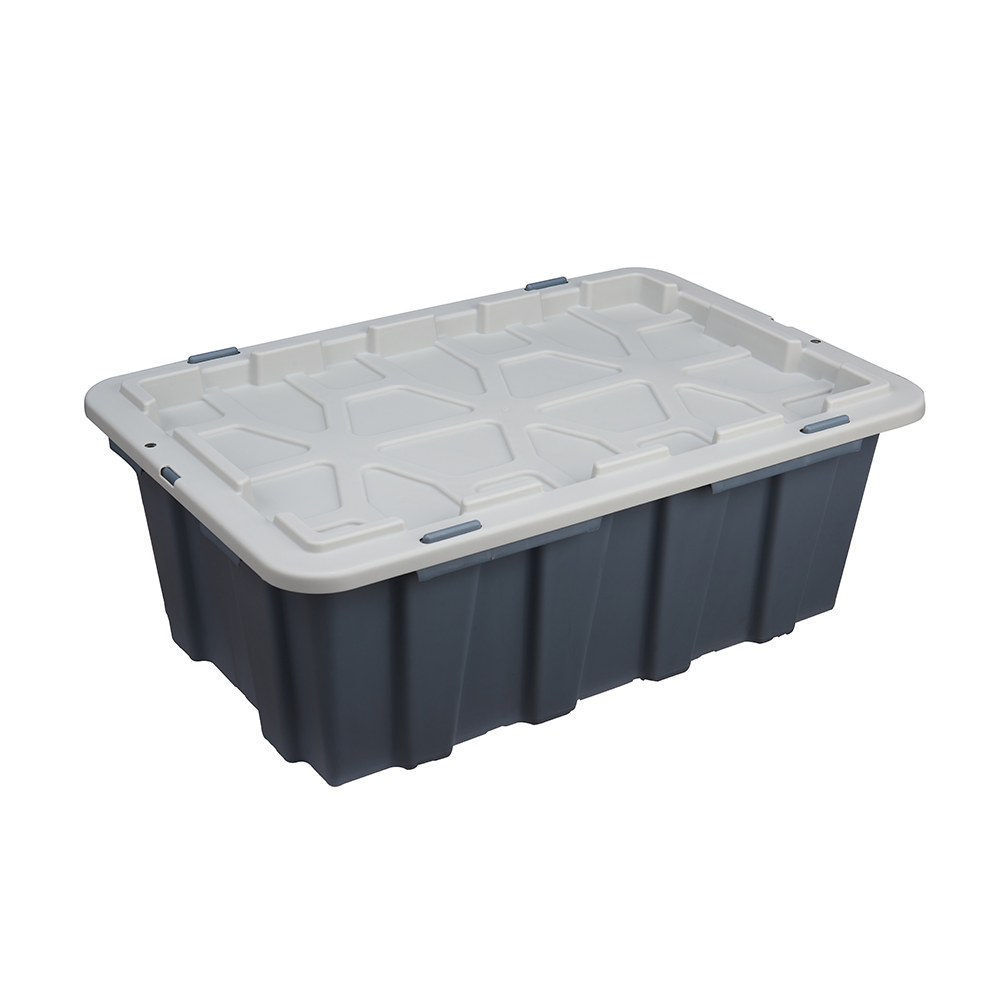 40L Large Heavy-Duty Tool Stackable Storage Plastic Bin Tote Organizing Container with Durable Lid