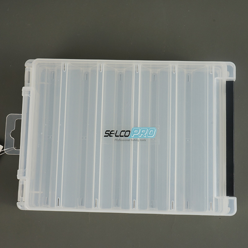 Selco Multifunction Double Sided Transparent Plastic Storage Lure Fishing Tackle Box