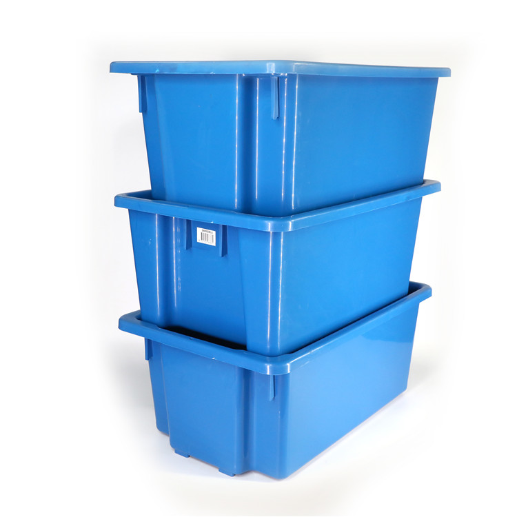 Large Heavy Stacking Loads Nestable Plastic Crate For Efficient Storage And Moving Plastic Containers With Nesting Feature