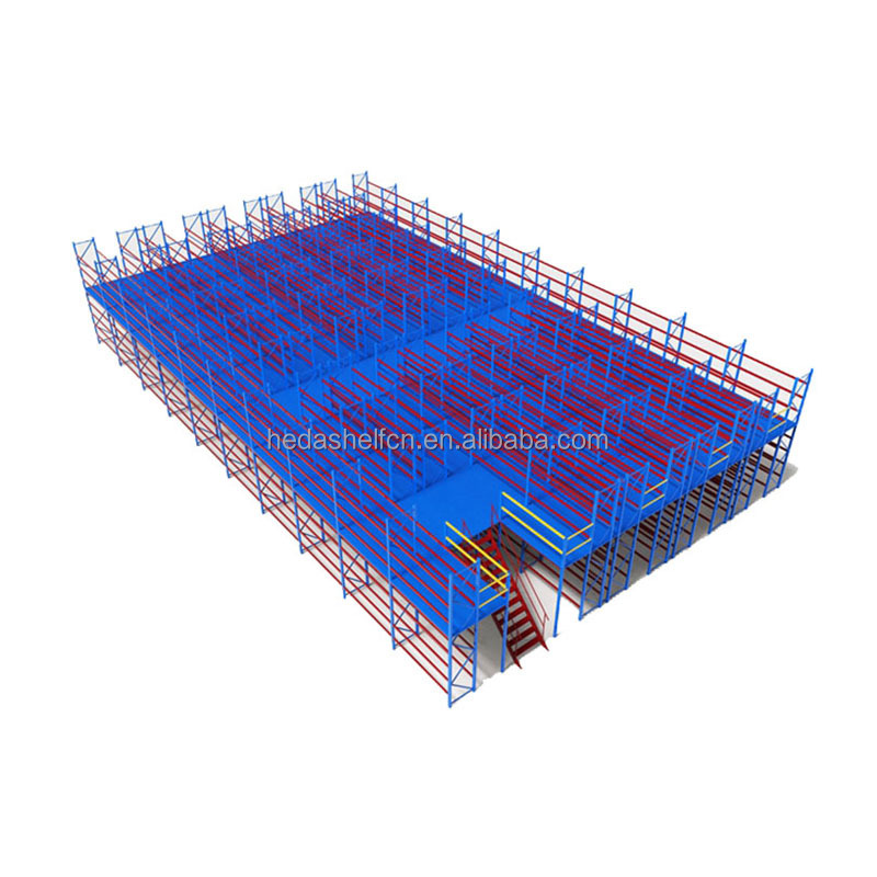 Free Design Industrial Steel Platform Warehouse Multi-Tier Racking Support Mezzanine Floor