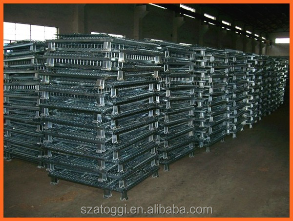 Foldable Euro Wire Mesh Storage Cage Pallet Basket Packaging