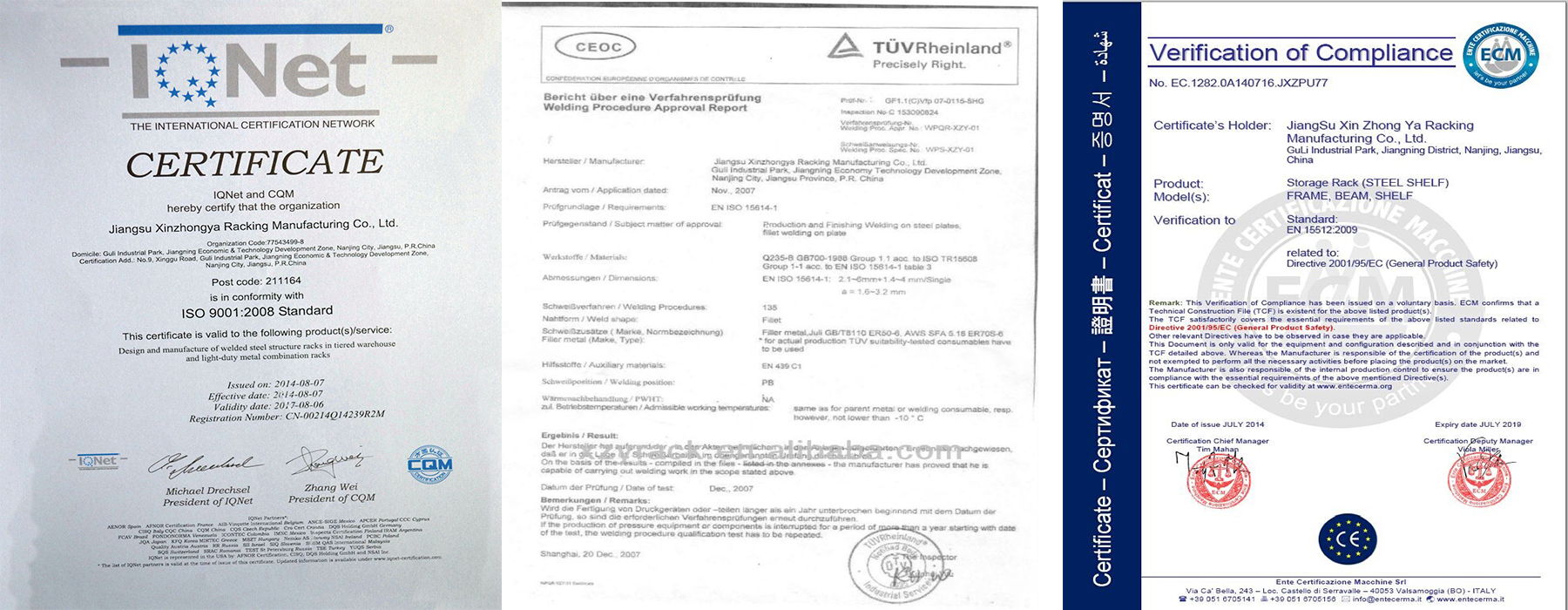 Certification Documents
