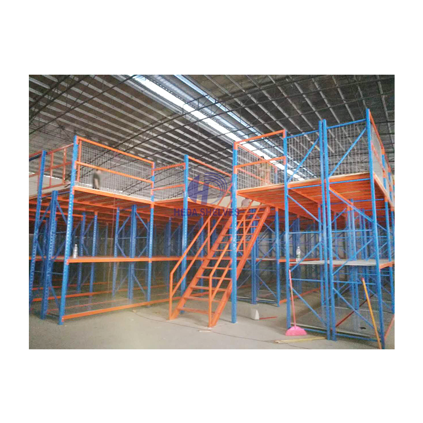 Multi-Tier Mezzanine Rack System Steel Platform Warehouse Storage Industrial Mezzanine Floor Racking System