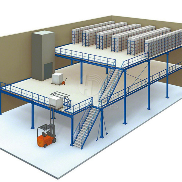 High Warehouse Mezzanine Floor With Stairway