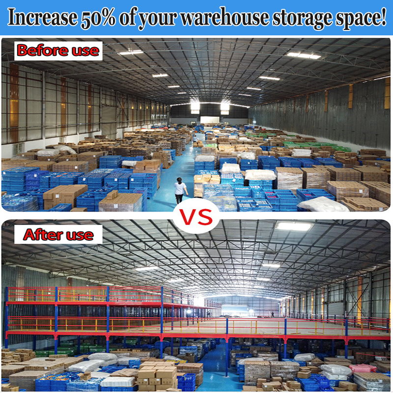 Mezzanine Floor System for Warehouse Storage Steel Rack Supported Industrial Platform