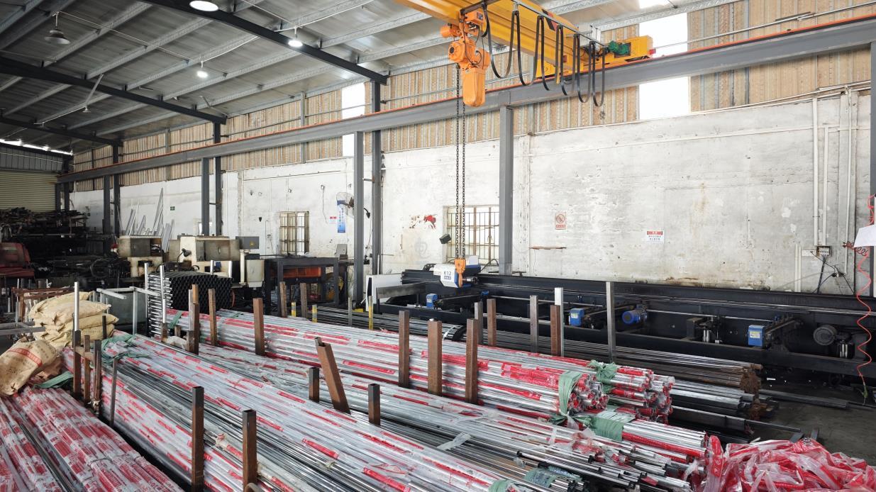 Metal cutting process at RAB Logistics manufacturing facility