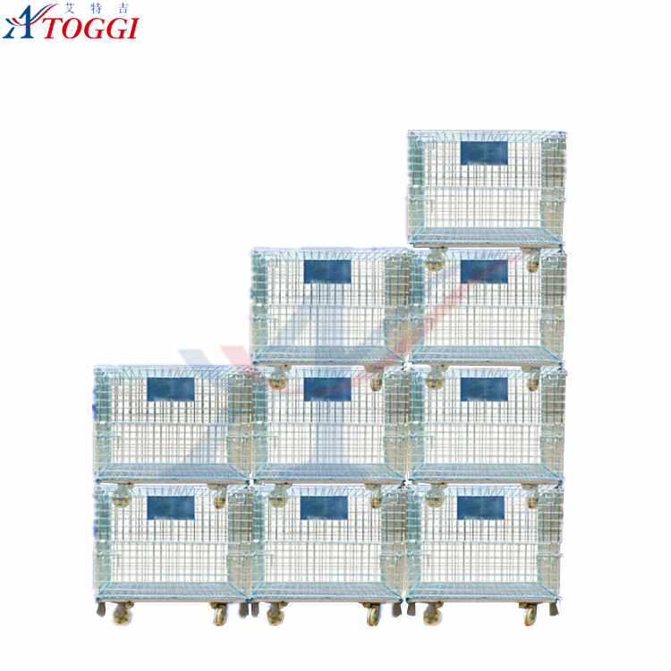 Foldable Euro Wire Mesh Storage Cage Pallet Basket