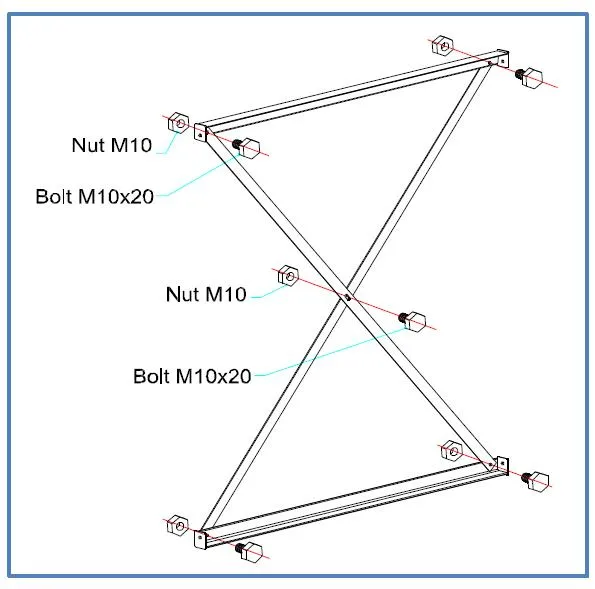 Wire Mesh Decking Configuration 1