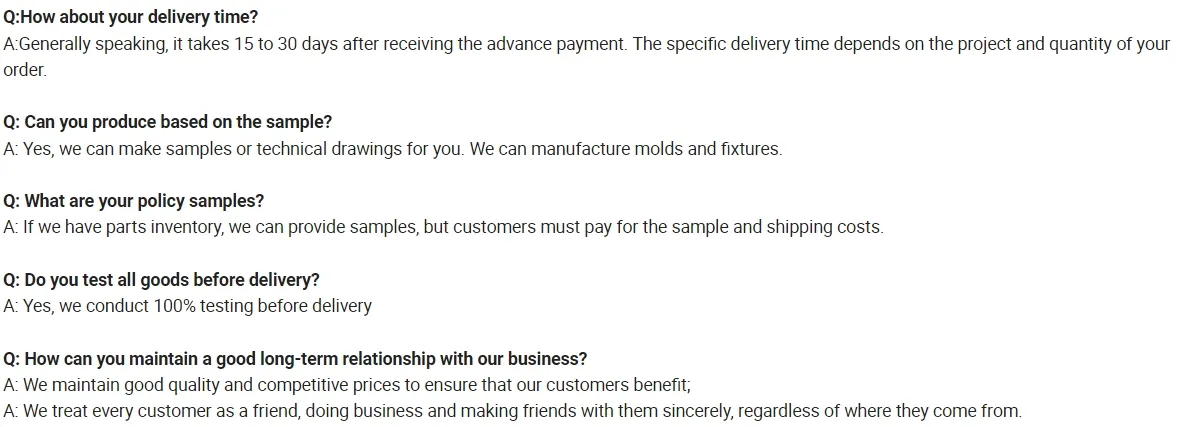 FAQ banner