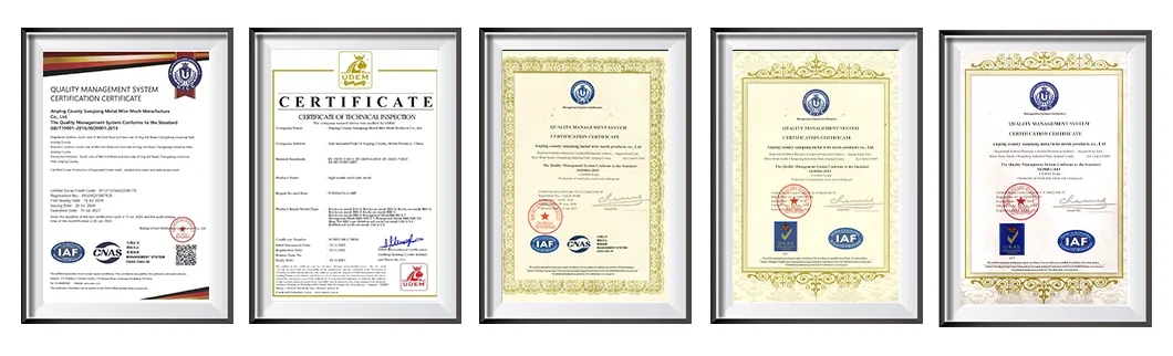 Product Quality Certificates
