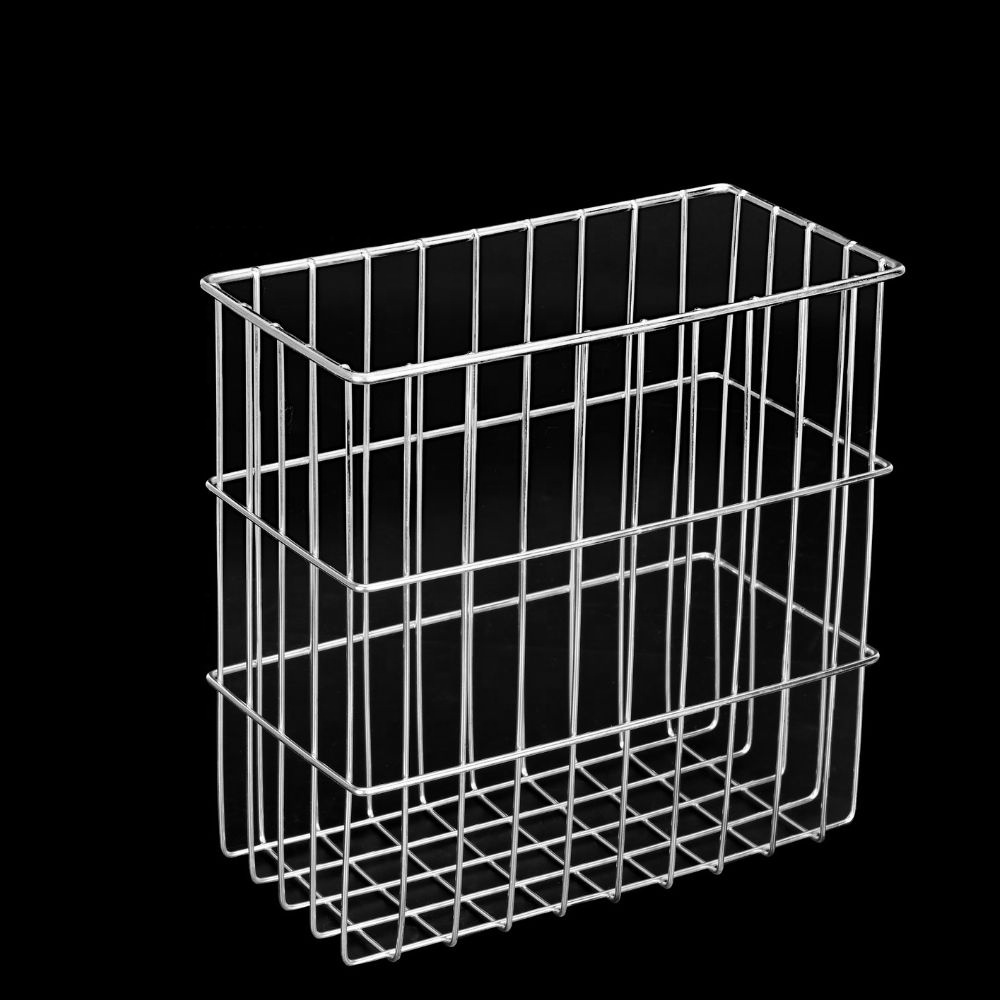 LILADE Hot Sale Sustainable Electrolytic Polished Silver Deep Basket Stainless Steel Metal Wire Mesh Fruit Basket