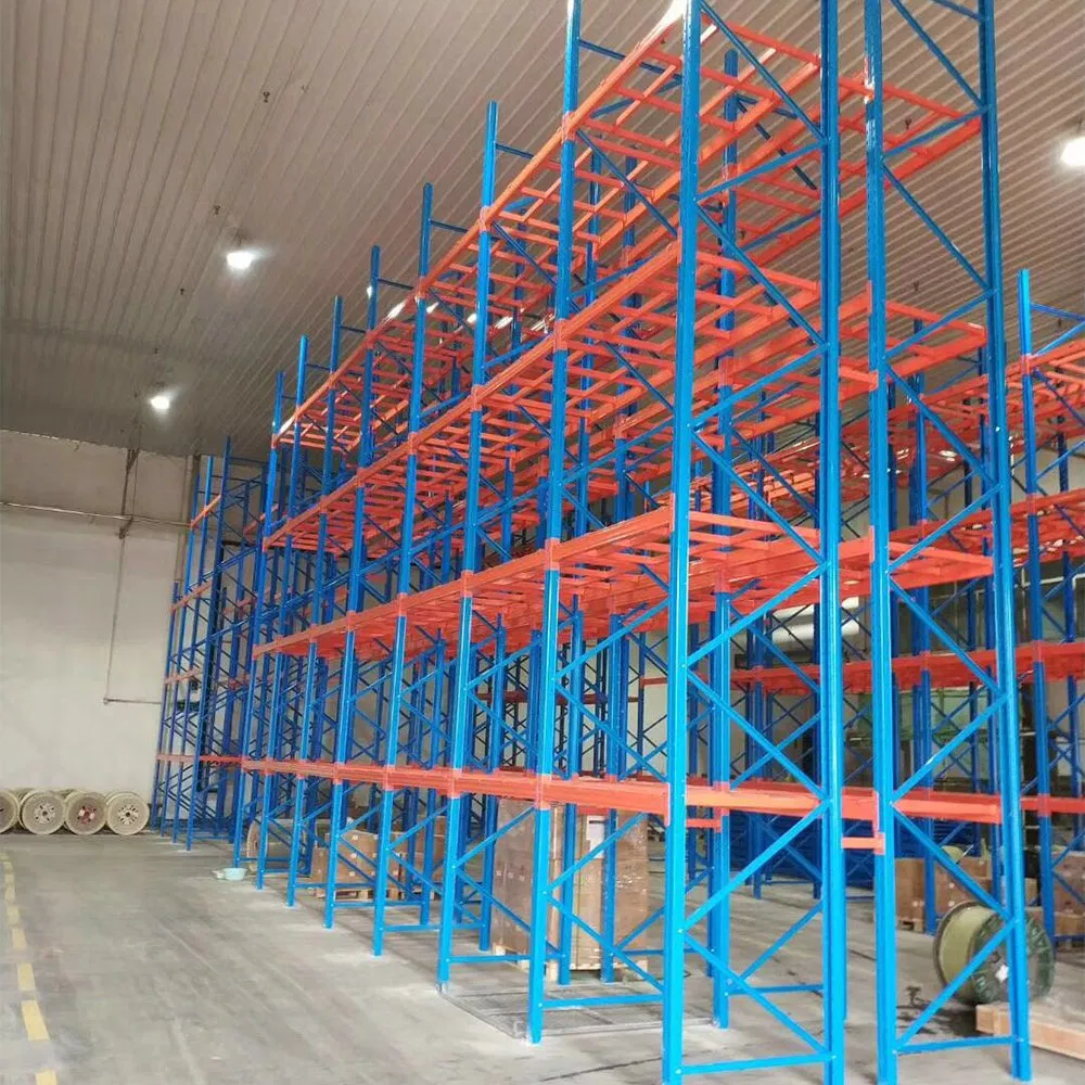 Best Price Heavy Duty Mobile Pipe Garage Storage Supermarket Shelf Metal Steel Industrial Pallet Vertical Warehouse Racking System for Storing Fabric