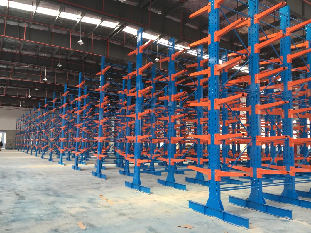 Customized Warehouse Storage Shelf Racking System Cantilever Rack with Adjustable Arm Lengths