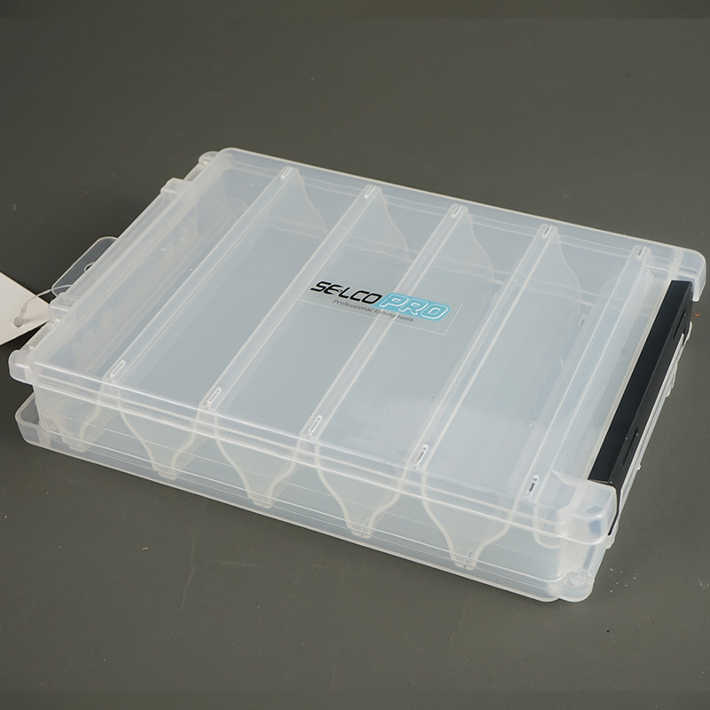 Selco Multifunction Double Sided Transparent Plastic Storage Lure Fishing Tackle Box