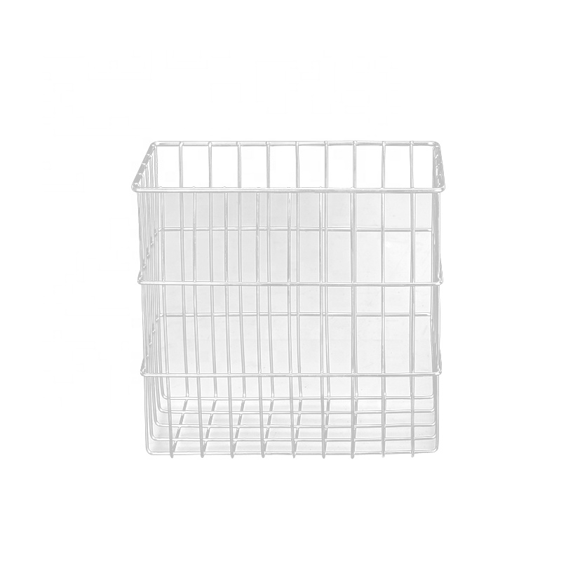 LILADE Hot Sale Sustainable Electrolytic Polished Silver Deep Basket Stainless Steel Metal Wire Mesh Fruit Basket
