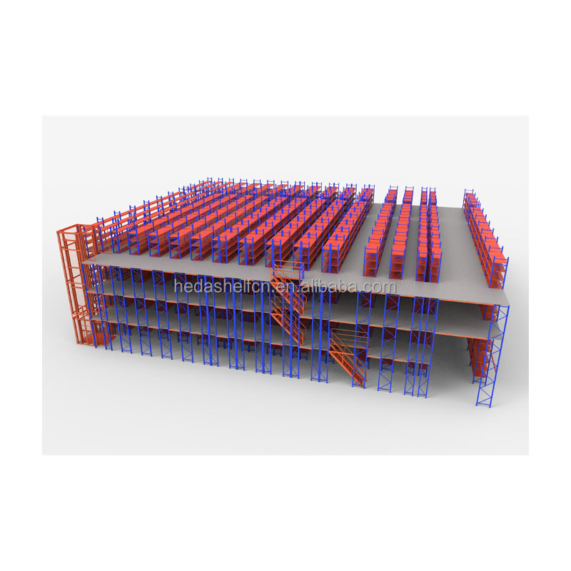 Free Design Industrial Steel Platform Warehouse Multi-Tier Racking Support Mezzanine Floor