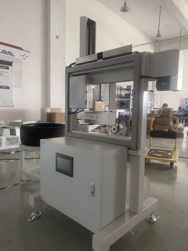 Customized Heavy Duty Inline Tire Labeling System for Industrial Rubber Product Sifting