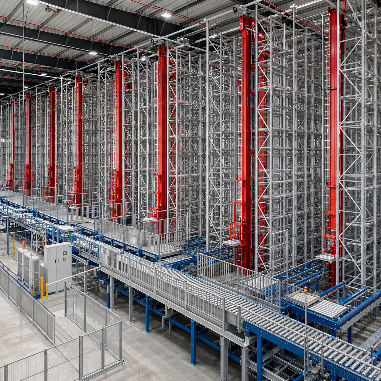 Food Industry Stacker Crane Storage Racking System Pallet ASRS Warehouse Automated Storage Retrieval Rack System With WCS WMS