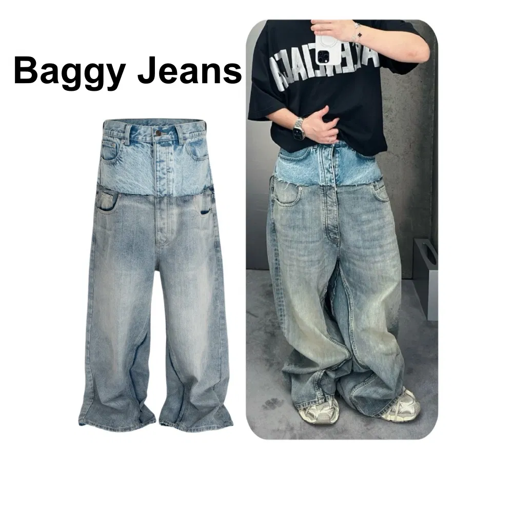 Calça jeans baggy caimento largo